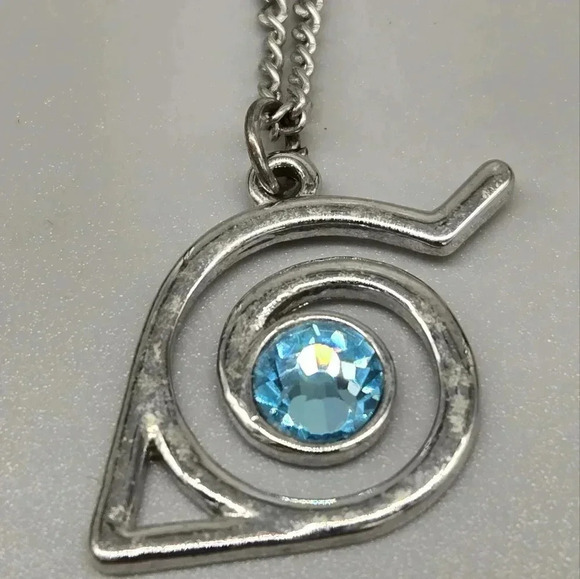 #371 Hidden Leaf Necklace silver tone - Picture 3 of 4